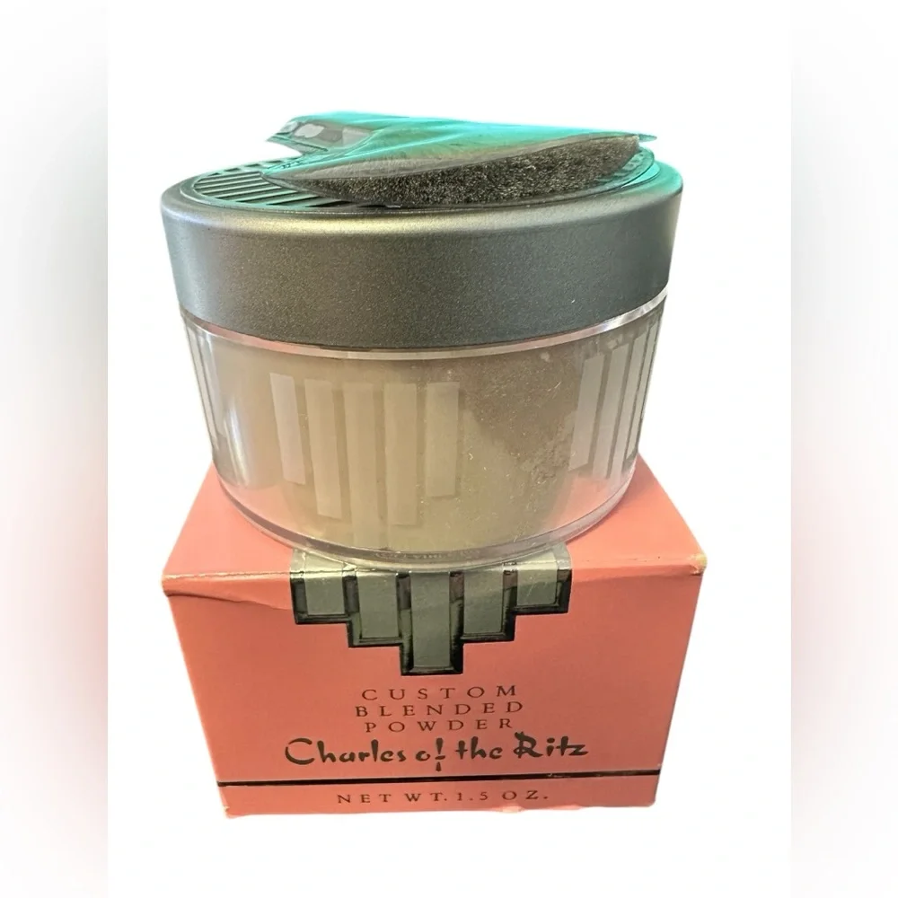 Charles of the Ritz Classic Ivory loose face powder custom blended with/ brush